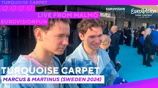 Turquoise Carpet 2024 - Marcus and Martinus (Sweden) | EurovisionFun