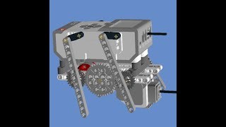 картинка: Инструкция простого одномоторного шагающего робота Lego Mindstorms EV3