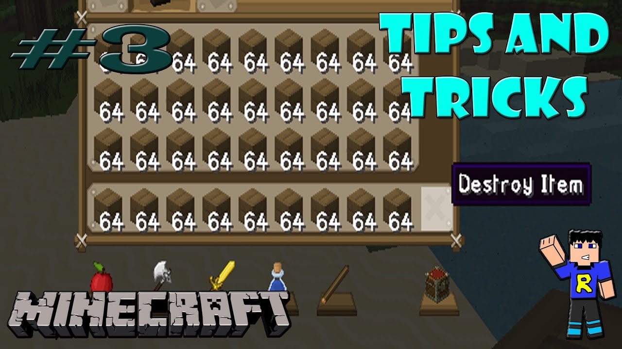 MINECRAFT - Tips and Tricks #3 - Clear inventory faster ! + New Intro