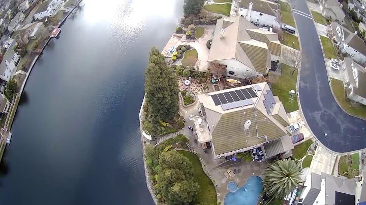 Drone flying over Spanos Lake