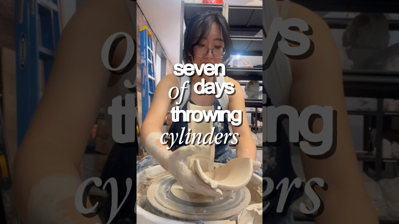 1 Week - Throwing Cylinders to get Better at Pottery ✨⭐️ 