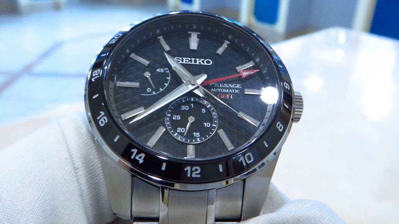 Seiko Presage Sharp Edged GMT Sumi-iro SPB221J1 - YouTube