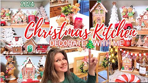 🎄Christmas Kitchen Decorate With Me| Gingerbread & Candy Cane Theme 🧑‍🎄