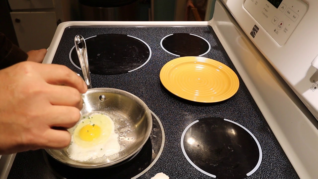Egg Test All Clad Skillet Stainless Steel YouTube