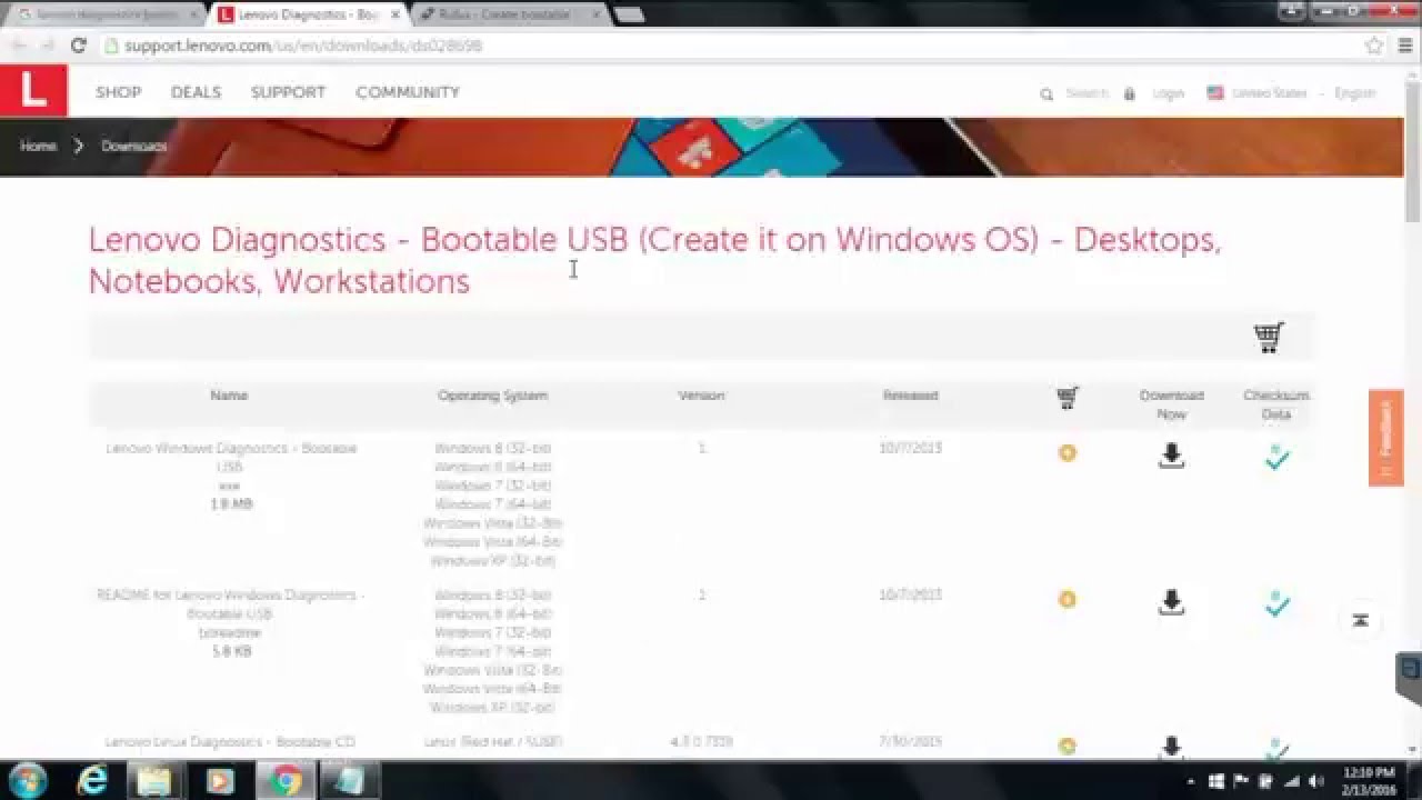 eksplicit Tegne forsikring Fyrretræ Create Lenovo Diagnostics bootable USB on 1GB Flash Drive - YouTube