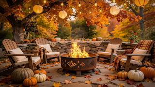 Autumn Fireside Retreat 🍂 Relaxing Jazz & Crackling Fire for Cozy Fall Moments screenshot 2