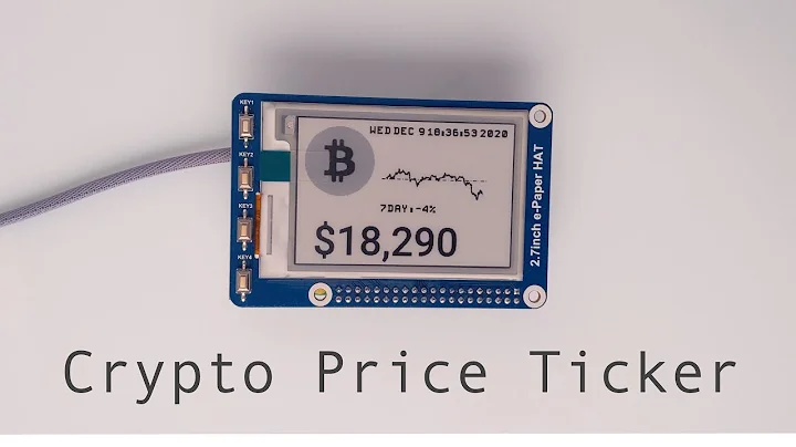 Cryptocurrency E-Paper Ticker Using Raspberry Pi and E-paper - Links in Description