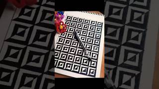 Easy Zentangle Pattern ✨Wait For The Final Result 👀