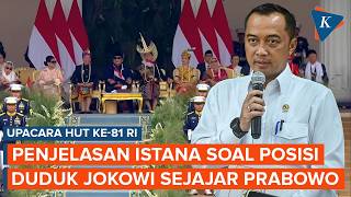 Penjelasan Istana soal Posisi Duduk Jokowi Sejajar Prabowo-Gibran Saat HUT Ke-81 RI