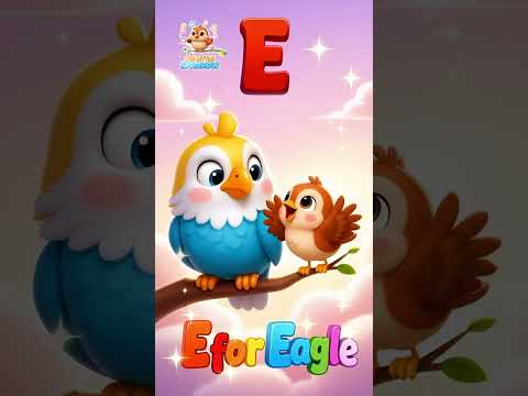 🐘 E for Elephant 🥚 Egg 🦅 Eagle 🌍 Earth | Letter E Song for Kids | ABC Alphabet | The Little Sparrow by Dreamy Stories