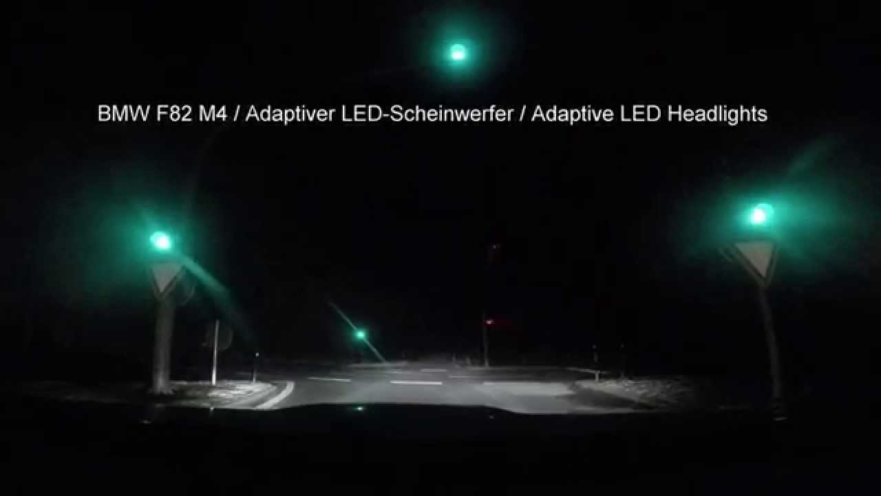 bmw m4 f82 adaptive led lights youtube m4 led lights