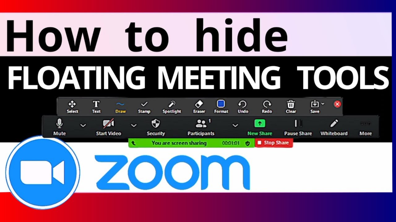 How To Hide Zoom Host Floating Meeting Controls Hide And Show Tools