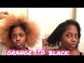 DYING BLEACHED NATURAL HAIR BLACK