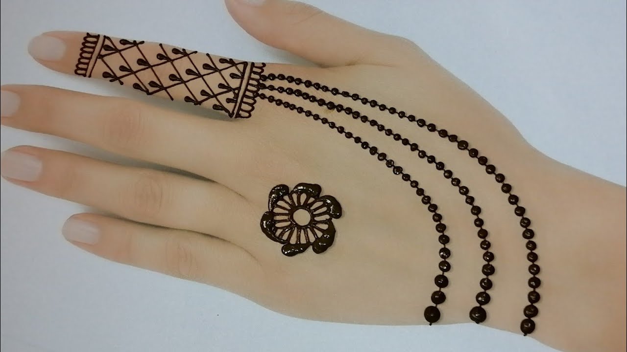 Easy backhand mehndi design ll simple Stylish Mehndi Design ll Back ...