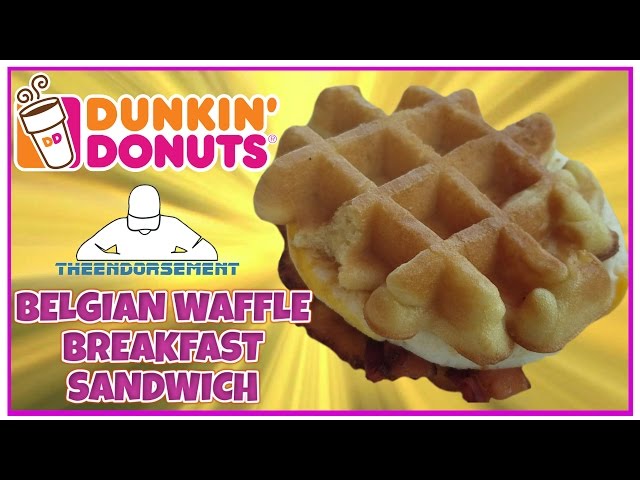 Tim Hortons ☕ Belgian Waffle Breakfast Sandwich • Food Review 