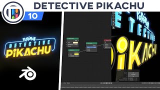 How to re-create the Detective Pikachu logo - Blender 2.8 Eevee Tutorial [10 of 11] - Neon Material