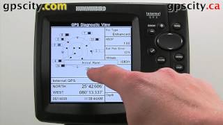 The GPS Status Page on the Humminbird 597ci HD