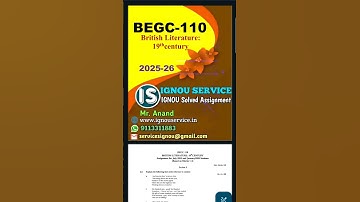 BEGC-110 Solved Assignment 2025-26 #ignou #ignousolvedassignment #ignou2026 #ignouhelp #ignouservice