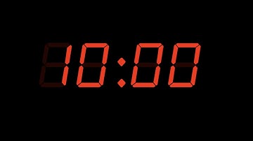 10 Minute Timer, retro red lcd alarm clock, with Alarm ⏰