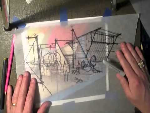 University Student Center Concept Sketch Development - BLDD Architects 
