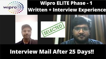 Wipro Elite NTH PHASE - 1 Written + Interview Experience 2022 |  All Interview Questions 🔥🔥