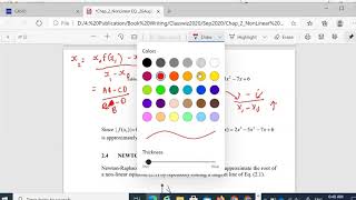 Nonlinear equations using secant method with spreadsheet menu in Casio fx-570Ex Classwiz calculator