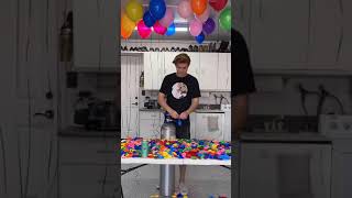 I attached a bunch of balloons onto myself to see if I could float! 👀😱 #shorts