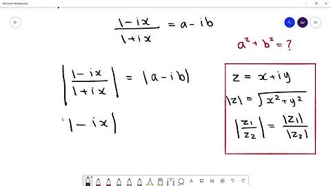 If x, a, b are real numbers and 1-i x/1+i x=a-i b, then a^2+b^2 is (a) 2(1+x^2…̊