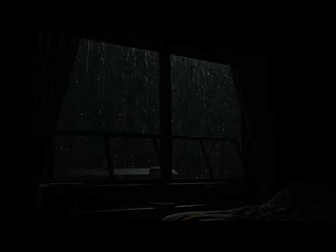 Strong Rain on Glass Window 🌧️ Sleep Instantly  Cozy Night Ambience 😴