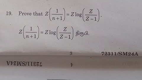 Z[1/(n+1)] # Z transform # Transform techniques # TPDE # Engg. Maths # Tamil