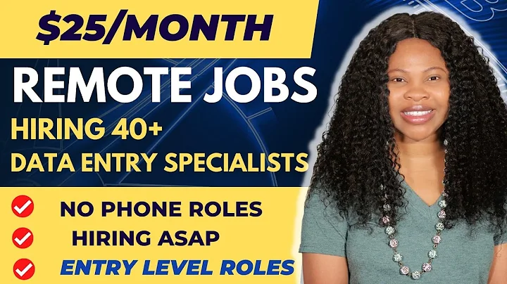 $25/Hr Remote Jobs No Experience 2023: Data Entry Jobs Work From Home, Entry Level (No Phone Jobs)