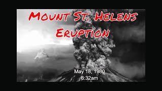 Mount St. Helens ERUPTION 🌋  MAY 18, 1980 at 8:32am ⛰️