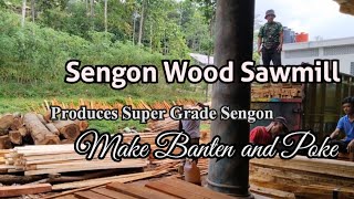 Sengon Wood Sawmill Produces Super Grade Sengon make batten and Poke