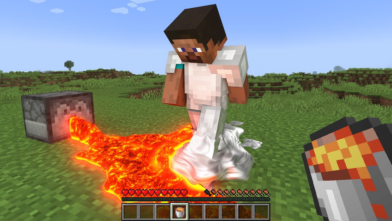 Realistic Lava vs Iron (will he survive?) - Minecraft Compilation