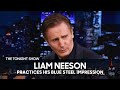 Liam Neeson Practiced His Blue Steel with Chris Hemsworth | The Tonight Show Starring Jimmy Fallon