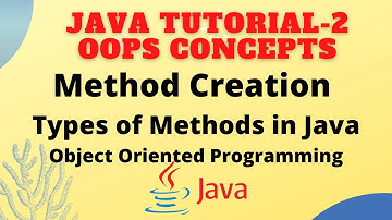 Method Creation in Java ||Java OOPS Concepts -2 ||  Predefined & user defined methods in Java #JAVA
