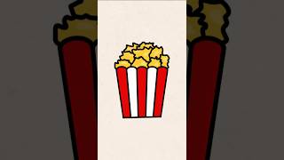 Popcorn Drawing #youtubeshorts #art