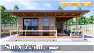 Beautiful House With Floor Plan 8m x 7.5m | Simple Life with small house