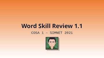 COSA 1 - Word SR 1-1 (SIMnet 2021)