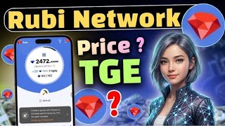 RUBI NETWORK CIRCULATION SUPPLY 10M🤑 RUBI NETWORK TOKEN PRICE 2$📣 RUBI NETWORK.