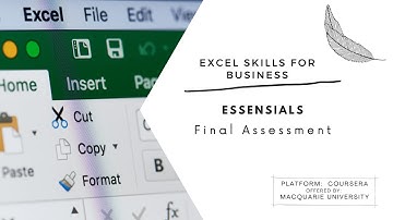 Excel Skills for Business: Essentials ǀǀ Final assessment ǀǀ Macquarie University