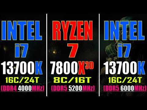 INTEL i7 13700K (DDR4) vs RYZEN 7 7800X3D (DDR5) vs INTEL i7 13700K (DDR5) || PC GAMES TEST ||