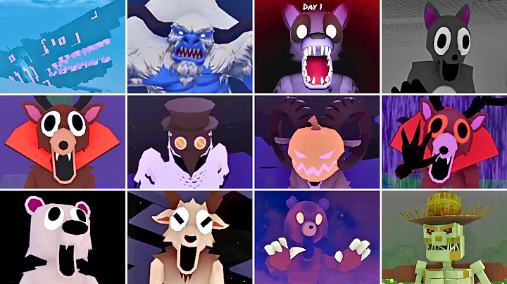 99 Nights in the Forest - All Jumpscares : DEER vs YETI vs OWL vs WOLF vs BEAR vs CAT vs ALIEN