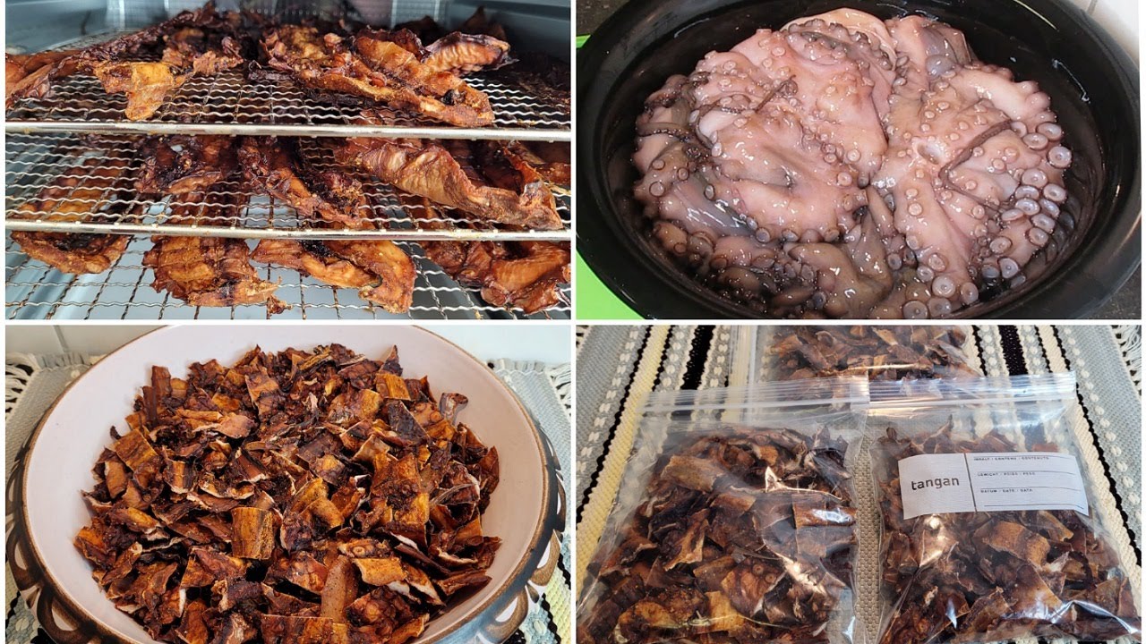 تجفيف القرنيط / الأخطبوط بدون شمس، من ريحة البلاد للمغتربين طريقة صحيحة بكل خطواتها  / Poulpe séché