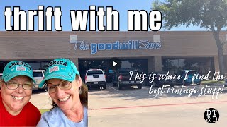 This is where I find the BEST vintage stuff! Thrift with me at Goodwill in Mansfield, Texas