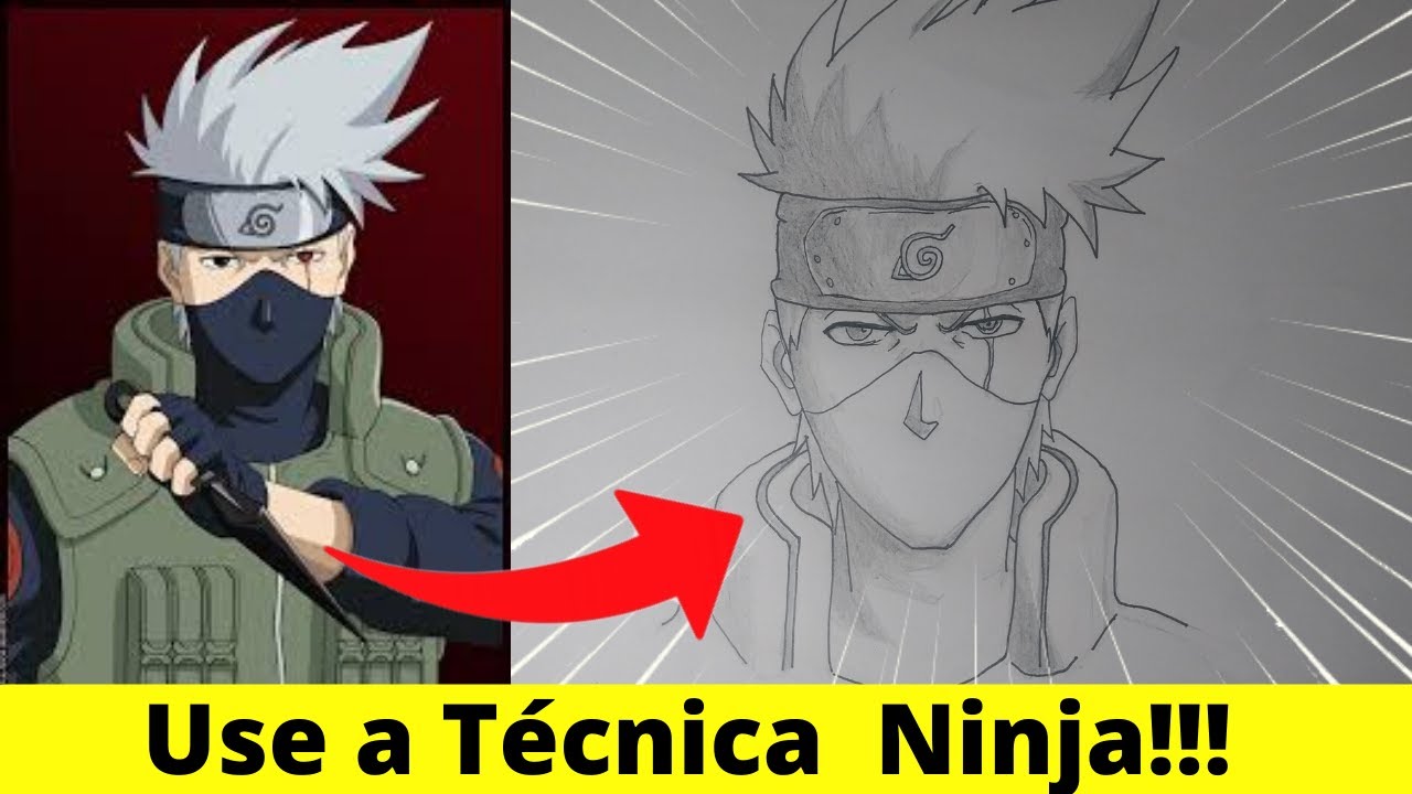 Como Desenhar o Kakashi Hatake de Naruto - Passo a Passo 