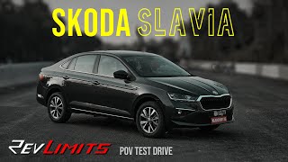 2023 Skoda SLAVIA | Style | ASMR | 1.0L 113.98BHP | 4K POV TestDrive#116 | RevLimits |