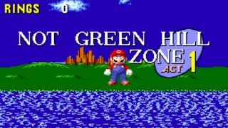 [TAS] The worst Sonic the Hedgehog romhack (feat. mario) - First Zone in 2:17.40