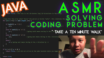 ASMR solving a coding problem in Java: "10 minute walk" with typing noises