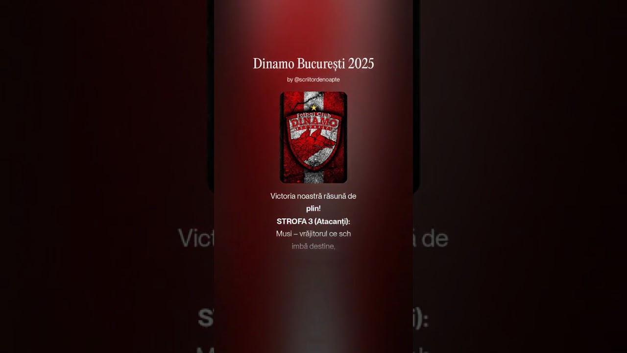 Dinamo București – Cântecul Jucătorilor | Energie din Vestiar 2025